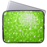Disco Tiles Green laptop sleeve 15 inch laptop sleeves