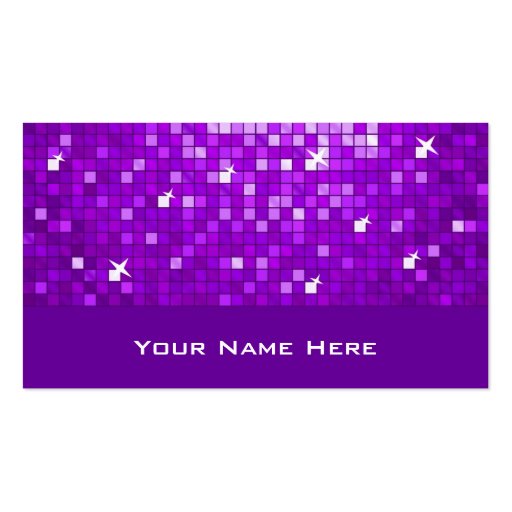 Disco Tiles Purple business card (front side)