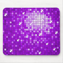 Disco Tiles Purple mousepad horizontal