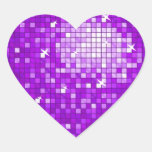 Disco Tiles Purple sticker heart stickers