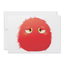 Disconsolate Furry Monster Personalized Announcements