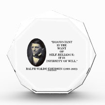 Discontent Is The Want Of Self-Reliance Emerson Awards