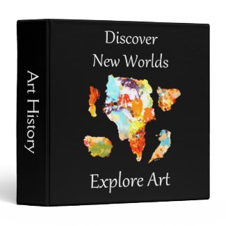 Discover New Worlds - Explore Art Customizable 3 Ring Binder