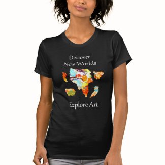 Discover New Worlds - Explore Art Dark T-shirts