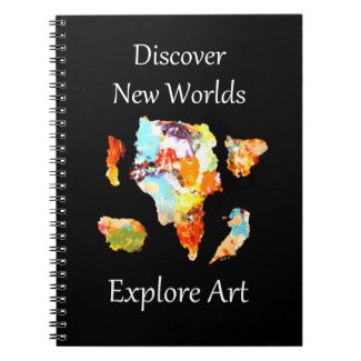 Discover New Worlds - Explore Art Journal Notebook