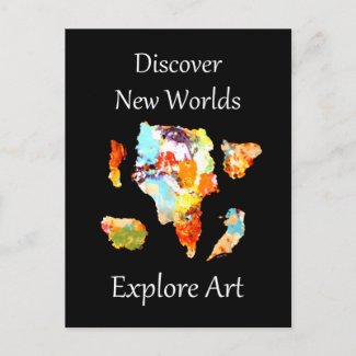 Discover New Worlds - Explore Art Post Cards