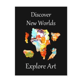 Discover New Worlds - Explore Art Post Cards