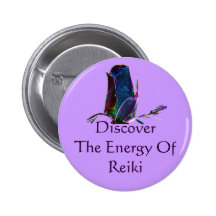 Discover The Energy Of Reiki Button Pin