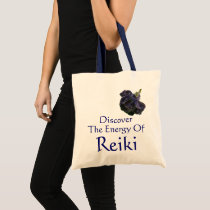 Discover The Energy Of Reiki Purple Rose Tote Bag