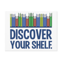 Discover Your Shelf postcard, customizable