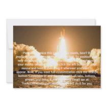 Discovery Space Shuttle Liftoff Invite
