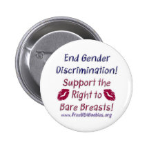 Discrimination & Bare Breasts Kiss Button