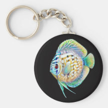 Discus Cichlid Aquarium Fish Keychain