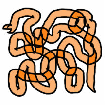 Diseño anaranjado enrrollado de la serpiente esculturas fotograficas