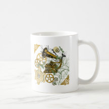 Diseño apenado de Steampunk de la mirada Taza