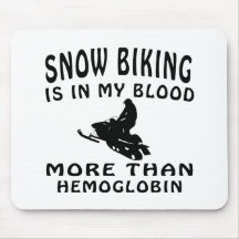 Diseño Biking de la nieve Alfombrilla De Ratones