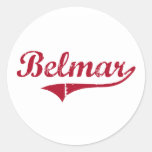 Diseño clásico de Belmar New Jersey Etiqueta Redonda