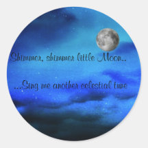 Diseño de la luna de Sheet~Little del pegatina