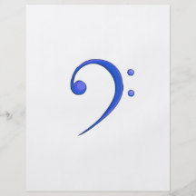 Diseño de la nota azul del estilo sport del Clef b Tarjetón