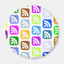 Diseño de los botones del multicolor del RSS Iman