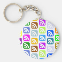Diseño de los botones del multicolor del RSS Llavero