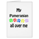 Diseño de los paseos de Pomeranian Tarjetón