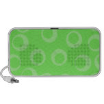 Diseño del círculo en verde. Modelo retro. Persona Notebook Altavoz