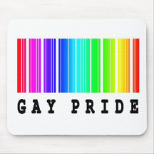 diseño del código de barras del gaypride tapete de ratones