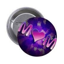 Diseño del corazón de la mamá pin