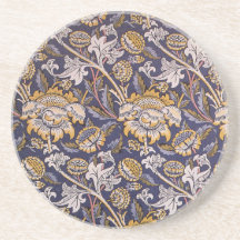 Diseño del papel pintado floral de William Morris  Posavaso Para Bebida