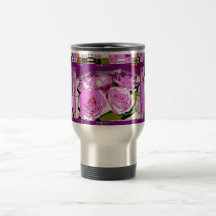 Diseño del rosa de Digal Tazas