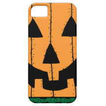 Diseño del sello de la cara de la calabaza iPhone 5 Case-Mate protectores