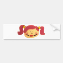 ¡Diseño lindo de Girlie! Pegatina De Parachoque