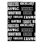 Diseño moderno fresco para los hermanos: Palabras  Tarjeton