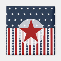Diseño patriótico de la bandera americana de las b imán para frigorífico