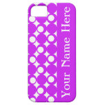 Diseño púrpura de la bola de la MOD con nombre iPhone 5 Cárcasa