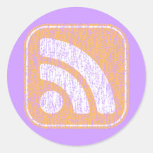 Diseño resistido botón del icono del RSS Pegatinas