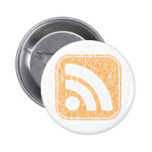 Diseño resistido botón del icono del RSS Pin