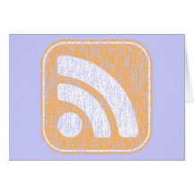 Diseño resistido botón del icono del RSS Tarjeta