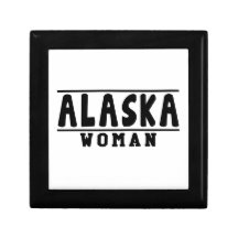 Diseños de la mujer de Alaska Caja De Regalo