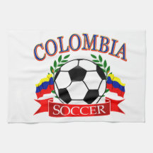 Diseños del balón de fútbol de Colombia Toalla De Mano