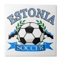 Diseños del balón de fútbol de Estonia Azulejo