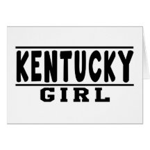 Diseños del chica de Kentucky Felicitacion