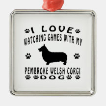 Diseños del Corgi Galés del Pembroke Ornamentos De Navidad