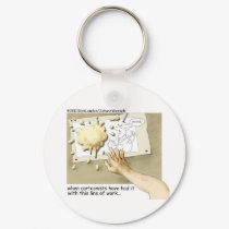 Disgruntled Cartoonist Funny Gifts & Collectibles keychains