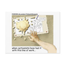 Disgruntled Cartoonist Funny Gifts & Collectibles postcards