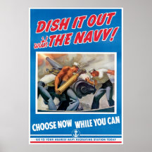 Dish It Out With The Navy Posters