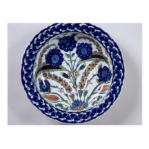 Dish with a floral decoration, Iznik Post Cards