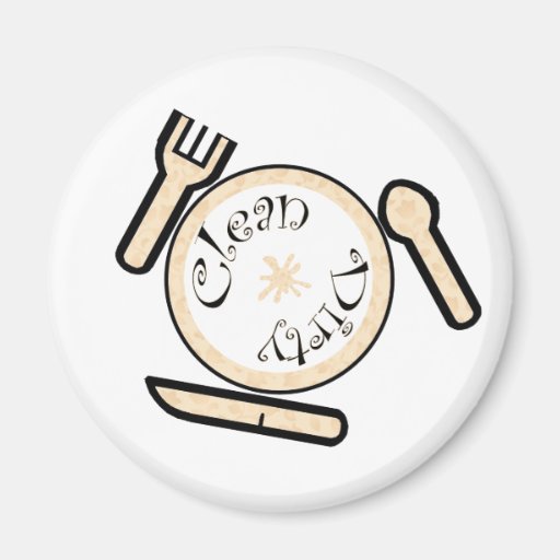 Dishwasher Clean / Dirty Dishes Zazzle