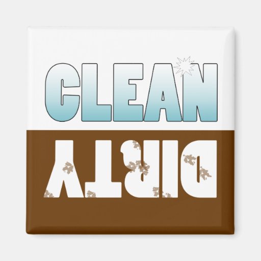 Dishwasher Clean or Dirty Sign 2 Inch Square Zazzle